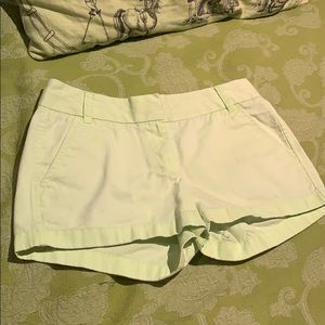 Light neon yellow chino shorts